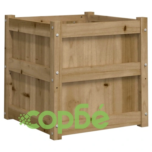 Градинска кашпа 50x50x50 см импрегниран бор ➤ топ цена ➤ sorbe.bg