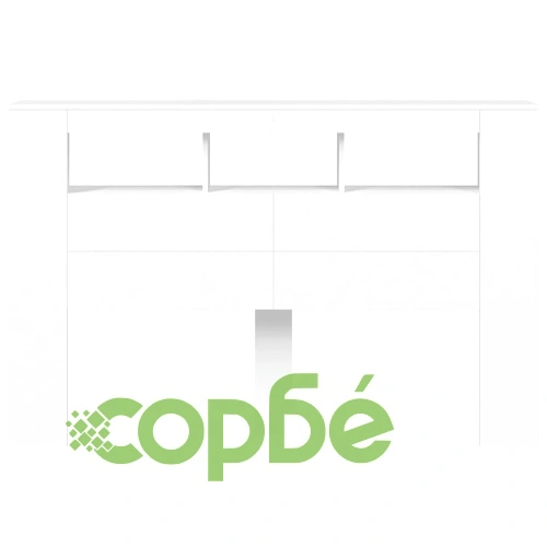 LED горна табла за легло бяла 160x18,5x103,5 см инженерно дърво ➤ топ цена ➤ sorbe.bg