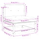 Външни кресла без подлакътници с възглавници 2 бр дуглас масив