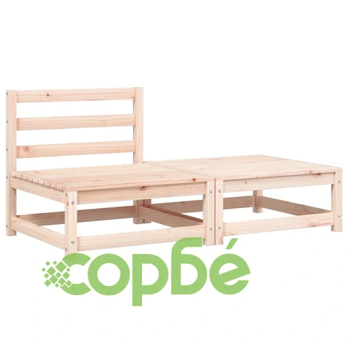 Градинско кресло без подлакътници, с възглавници и табуретка ➤ топ цена ➤ sorbe.bg