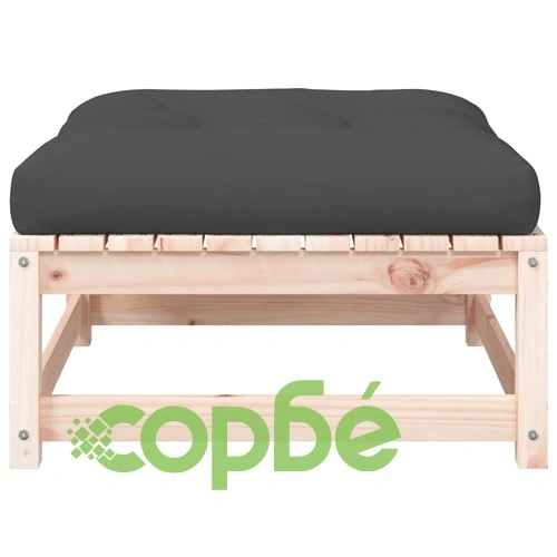 Градинско кресло без подлакътници, с възглавници и табуретка ➤ топ цена ➤ sorbe.bg