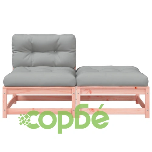 Градинско кресло без подлакътници, с възглавници и табуретка ➤ топ цена ➤ sorbe.bg