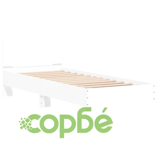 Рамка за легло с табла и LED осветление, бяла, 90x200 см ➤ топ цена ➤ sorbe.bg
