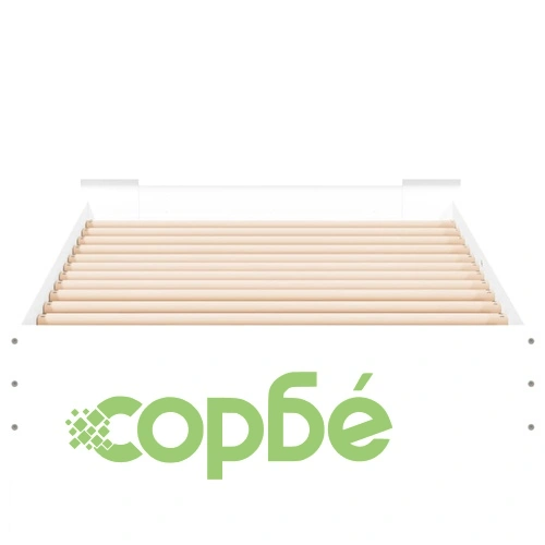 Рамка за легло с табла и LED осветление, бяла, 90x200 см ➤ топ цена ➤ sorbe.bg