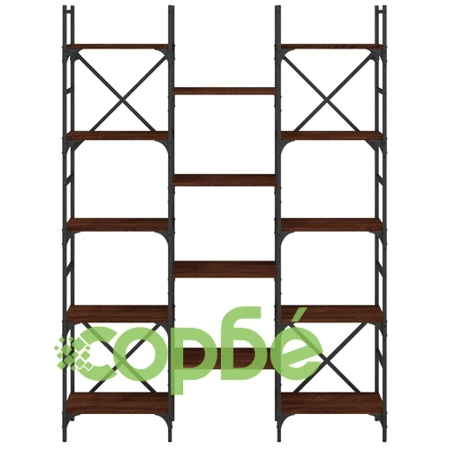 Етажерка за книги кафяв дъб 127,5x28,5x172,5 см инженерно дърво ➤ топ цена ➤ sorbe.bg