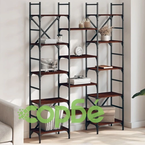 Етажерка за книги кафяв дъб 127,5x28,5x172,5 см инженерно дърво ➤ топ цена ➤ sorbe.bg