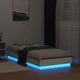 Рамка за легло с LED осветление, бяла, 90x190 см
