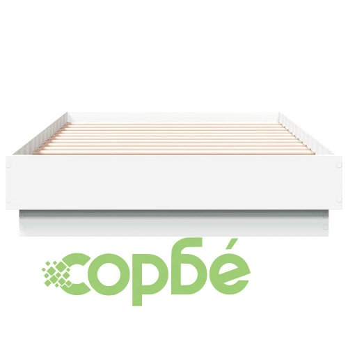 Рамка за легло с LED осветление, бяла, 90x190 см ➤ топ цена ➤ sorbe.bg
