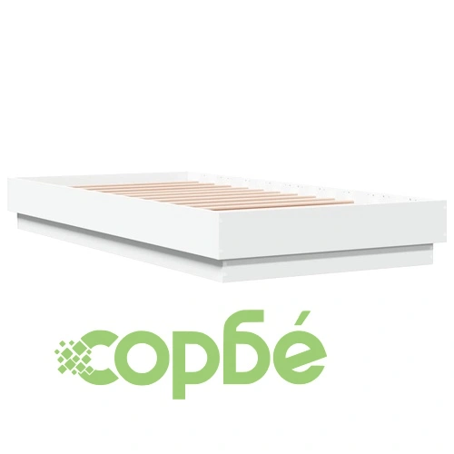 Рамка за легло с LED осветление, бяла, 90x190 см ➤ топ цена ➤ sorbe.bg