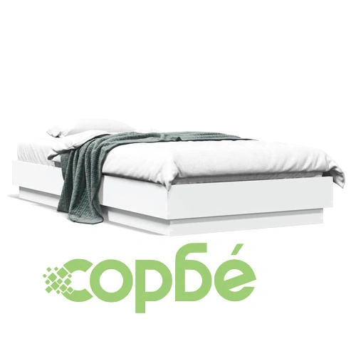 Рамка за легло с LED осветление, бяла, 90x190 см ➤ топ цена ➤ sorbe.bg
