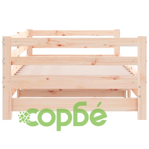 Канапе с изтеглящо разтегателно легло 90x190 см бор масив ➤ топ цена ➤ sorbe.bg