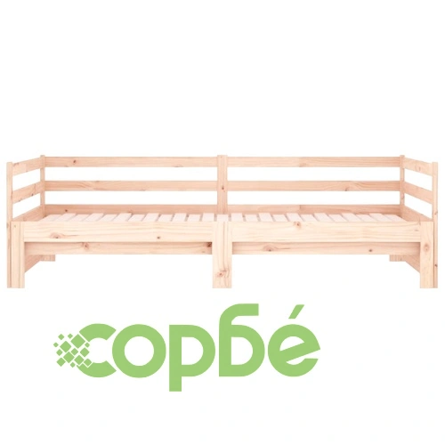 Канапе с изтеглящо разтегателно легло 80x200 см бор масив ➤ топ цена ➤ sorbe.bg