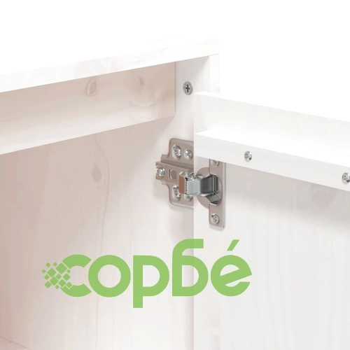 Бюро, бяло, 140x50x75 см, борово дърво масив ➤ топ цена ➤ sorbe.bg