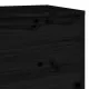 ТВ шкаф, черен, 140x35x40 см, бор масив