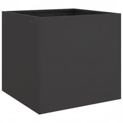 Кашпа, черна, 42x40x39 см, студеновалцувана стомана