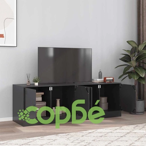 ТВ шкафове 2 бр антрацит 67x39x44 см стомана ➤ топ цена ➤ sorbe.bg