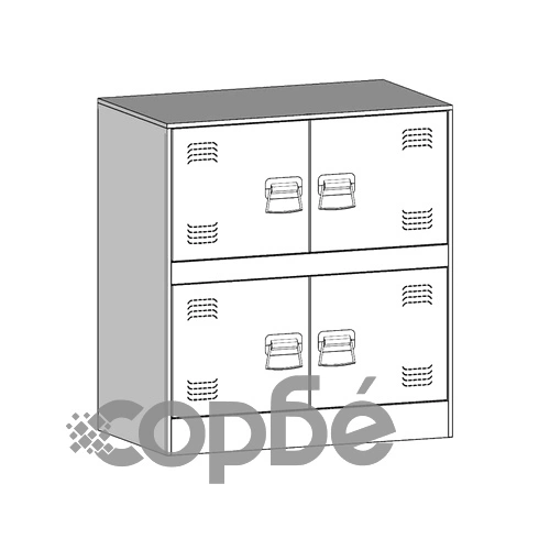 Бюфет, бял, 67x39x73 см, стомана ➤ топ цена ➤ sorbe.bg