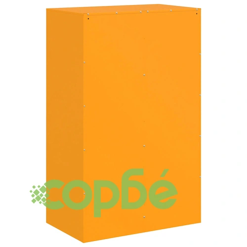 Бюфет, горчица жълто, 67x39x107 см, стомана ➤ топ цена ➤ sorbe.bg