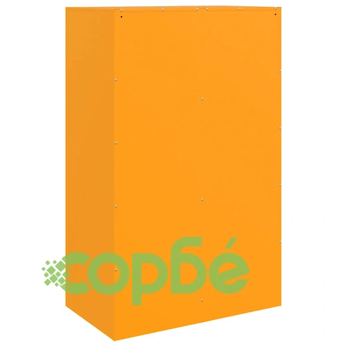 Бюфет, горчица жълто, 67x39x107 см, стомана ➤ топ цена ➤ sorbe.bg