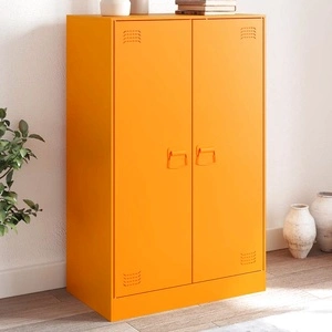 Бюфет, горчица жълто, 67x39x107 см, стомана