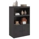 Бюфет, черен, 67x39x107 см, стомана