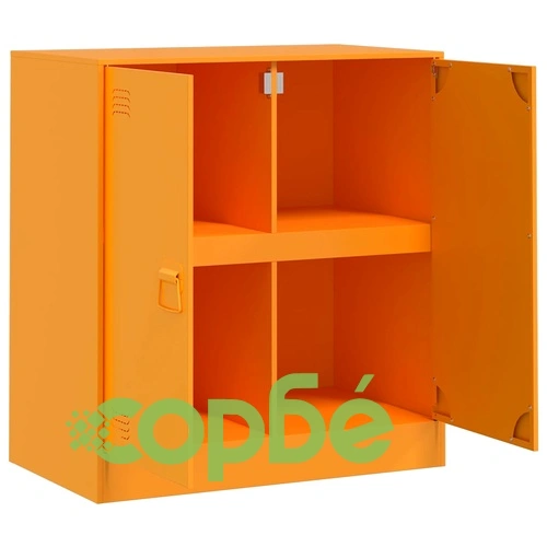 Бюфет, горчица жълто, 67x39x73 см, стомана ➤ топ цена ➤ sorbe.bg