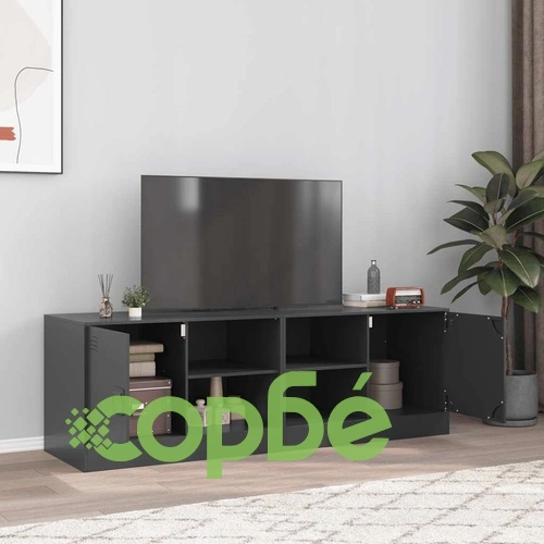 ТВ шкафове 2 бр антрацит 67x39x44 см стомана ➤ топ цена ➤ sorbe.bg