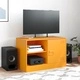 ТВ шкаф, горчица жълто, 67x39x44 см, стомана