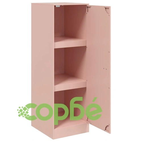 Бюфет, розов, 34,5x39x107 см, стомана ➤ топ цена ➤ sorbe.bg