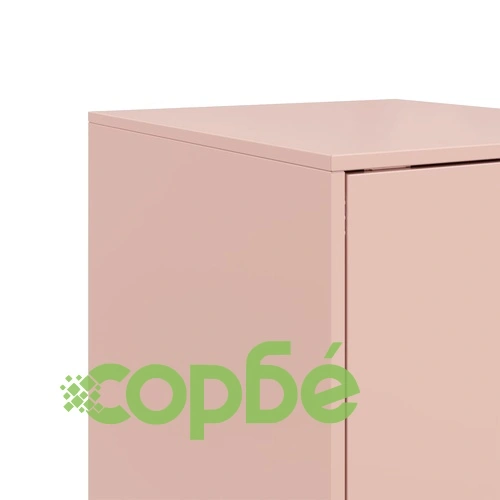 Бюфет, розов, 34,5x39x107 см, стомана ➤ топ цена ➤ sorbe.bg