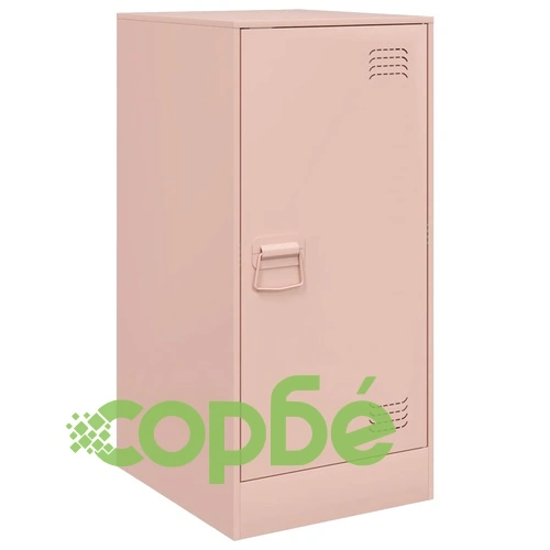 Бюфет, розов, 34,5x39x73 см, стомана ➤ топ цена ➤ sorbe.bg