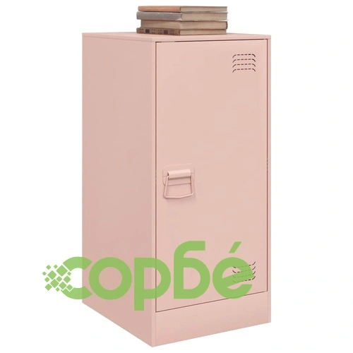 Бюфет, розов, 34,5x39x73 см, стомана ➤ топ цена ➤ sorbe.bg