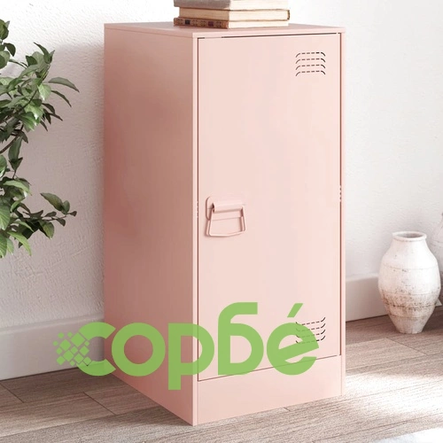Бюфет, розов, 34,5x39x73 см, стомана ➤ топ цена ➤ sorbe.bg