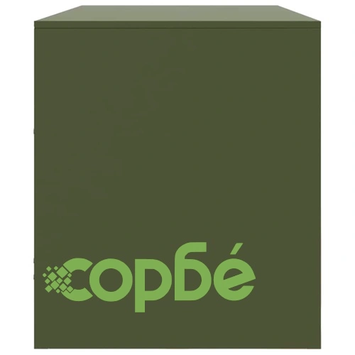 ТВ шкаф, маслиненозелен, 99x39x44 см, стомана ➤ топ цена ➤ sorbe.bg