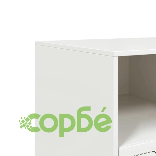 ТВ шкаф, бял, 99x39x44 см, стомана ➤ топ цена ➤ sorbe.bg