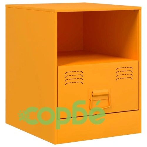 Нощни шкафчета 2 бр горчица жълто 34,5x39x44 см стомана ➤ топ цена ➤ sorbe.bg