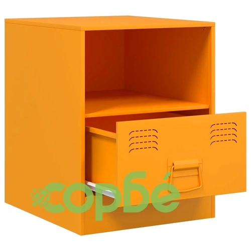 Нощни шкафчета 2 бр горчица жълто 34,5x39x44 см стомана ➤ топ цена ➤ sorbe.bg