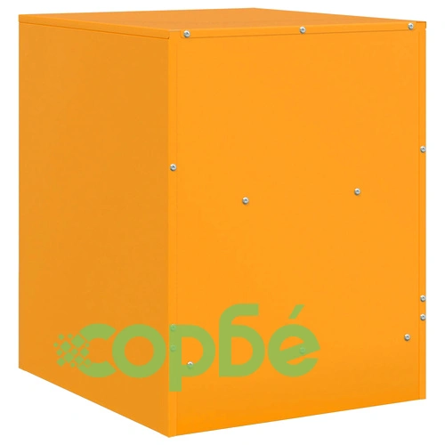 Нощни шкафчета 2 бр горчица жълто 34,5x39x44 см стомана ➤ топ цена ➤ sorbe.bg