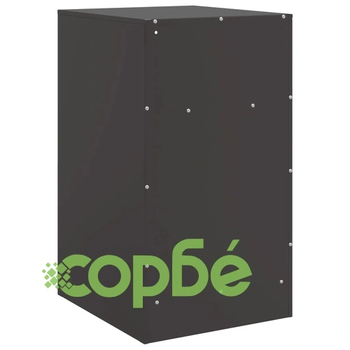 Нощно шкафче, черно, 34,5x39x62 см, стомана ➤ топ цена ➤ sorbe.bg