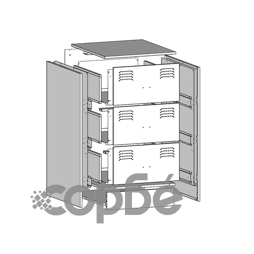 Нощно шкафче, черно, 34,5x39x62 см, стомана ➤ топ цена ➤ sorbe.bg