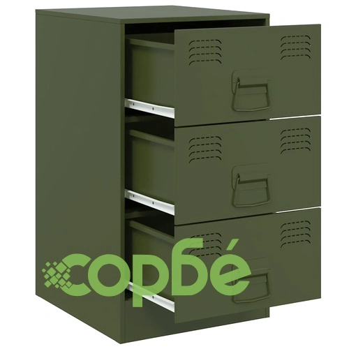 Нощни шкафчета 2 бр маслиненозелени 34,5x39x62 см стомана ➤ топ цена ➤ sorbe.bg
