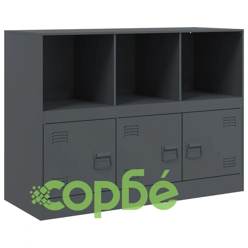 Бюфет, антрацит, 99x39x73 см, стомана ➤ топ цена ➤ sorbe.bg