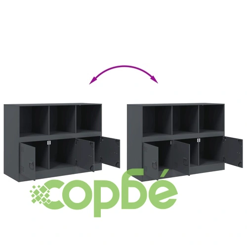 Бюфет, антрацит, 99x39x73 см, стомана ➤ топ цена ➤ sorbe.bg