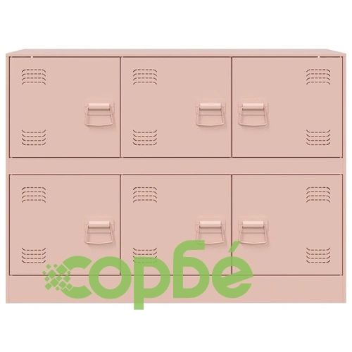 Бюфет, розов, 99x39x73 см, стомана ➤ топ цена ➤ sorbe.bg