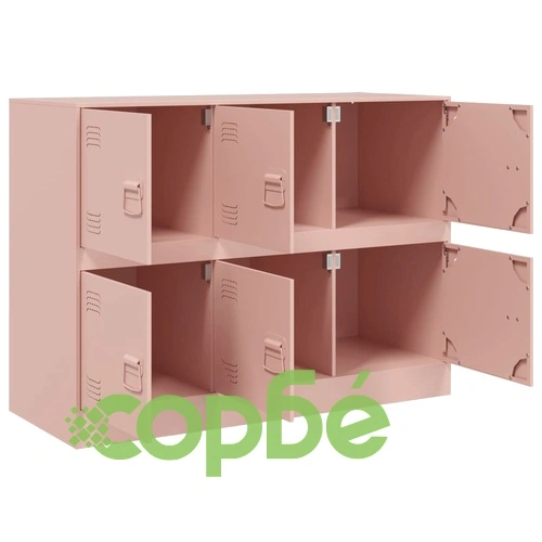 Бюфет, розов, 99x39x73 см, стомана ➤ топ цена ➤ sorbe.bg