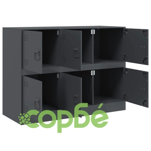 Бюфет, антрацит, 99x39x73 см, стомана ➤ топ цена ➤ sorbe.bg