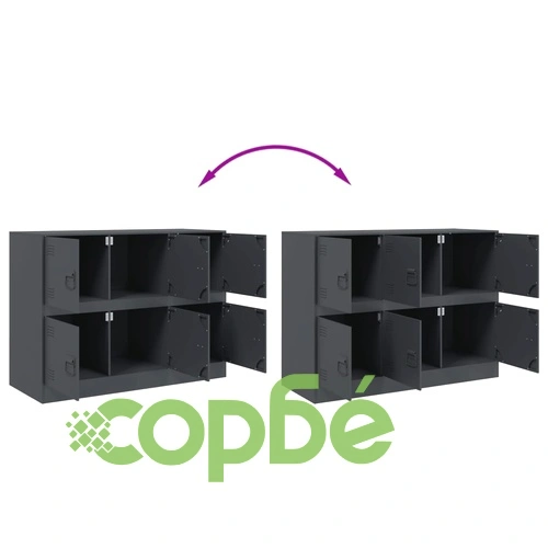 Бюфет, антрацит, 99x39x73 см, стомана ➤ топ цена ➤ sorbe.bg