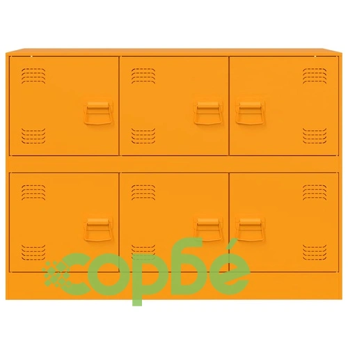 Бюфет, горчица жълто, 99x39x73 см, стомана ➤ топ цена ➤ sorbe.bg