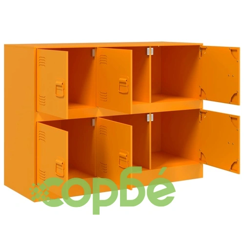 Бюфет, горчица жълто, 99x39x73 см, стомана ➤ топ цена ➤ sorbe.bg