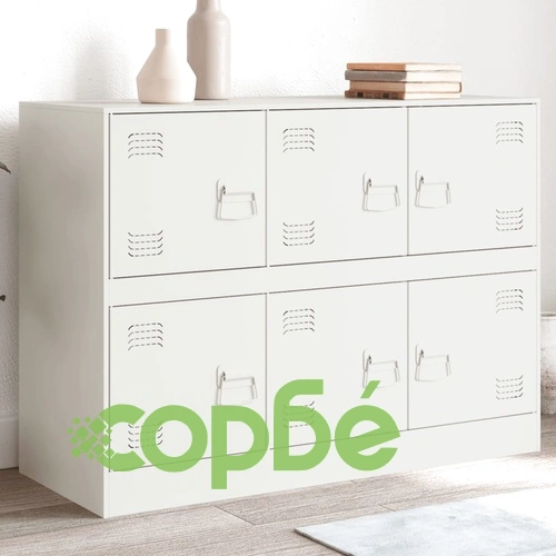 Бюфет, бял, 99x39x73 см, стомана ➤ топ цена ➤ sorbe.bg